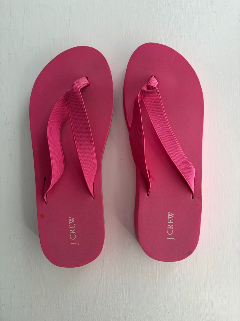 J Crew Pink Platform Flip Flops